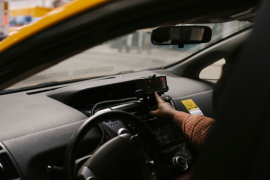 Clean taxi interior